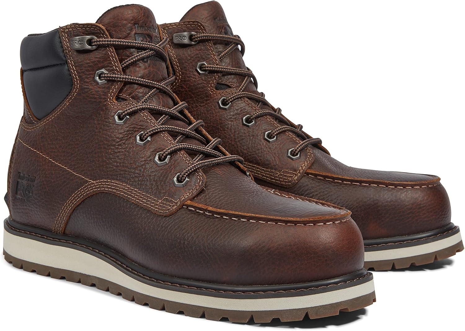 Timberland PRO Men’s Irvine Wedge 6 Inch Alloy Safety Toe Industrial Work Boot(Brown)