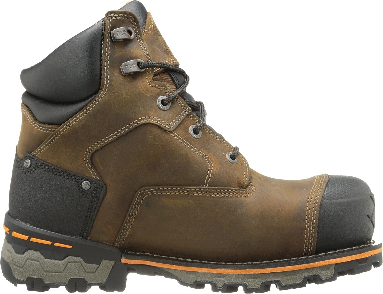 Timberland PRO Men’s 6 Inch Boondock Soft Toe WP Industrial Work Boot(Brown V1)