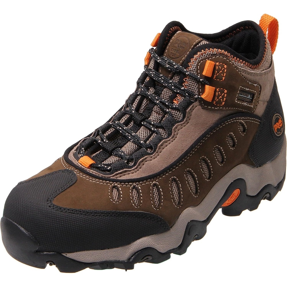 Timberland PRO Men’s Mudslinger Mid Waterproof Lace-Up Fashion Sneaker(Brown)
