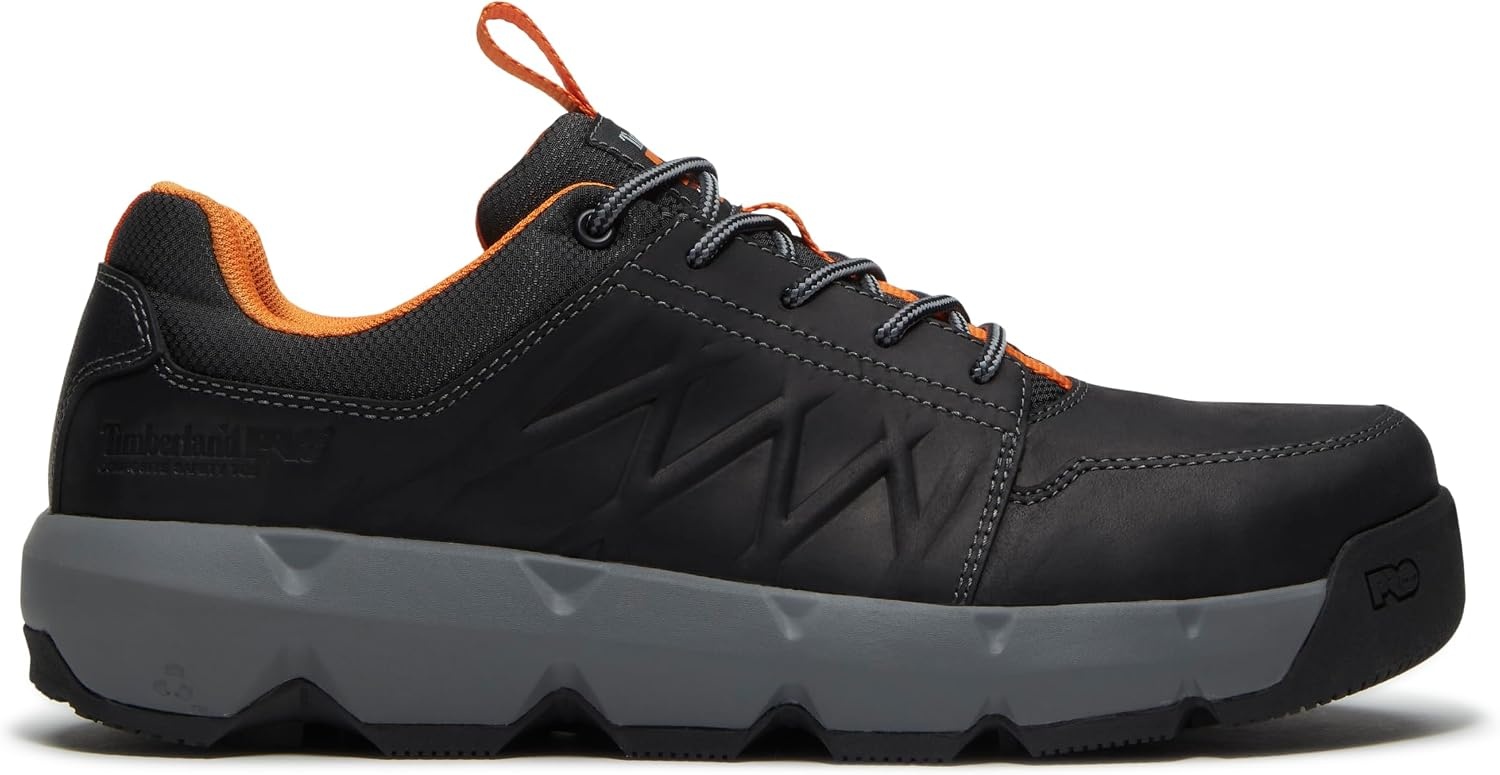 Timberland PRO Men’s Morphix Low Composite Safety Toe Gripmax Slip Resistant Work Shoe(Black Leather)