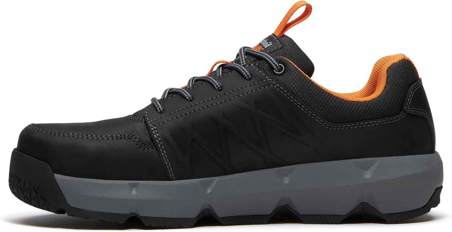 Timberland PRO Men’s Morphix Low Composite Safety Toe Gripmax Slip Resistant Work Shoe(Black Leather)