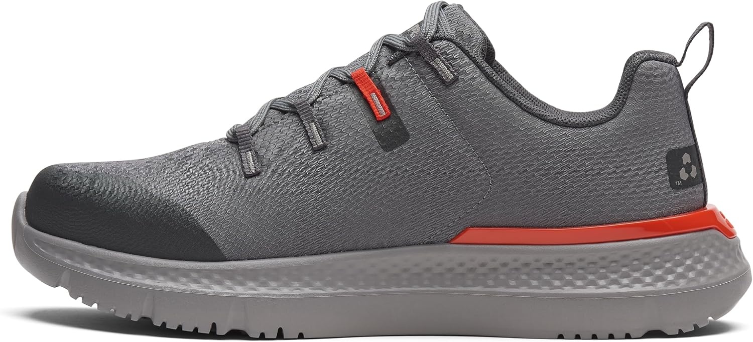 Timberland PRO Men’s Intercept Steel Safety Toe Industrial Athletic Work Shoe(Grey/Red V1)
