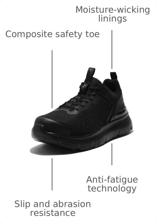 Timberland PRO Men’s Setra Composite Safety Toe Industrial Athletic Work Shoe, Black, 9M
