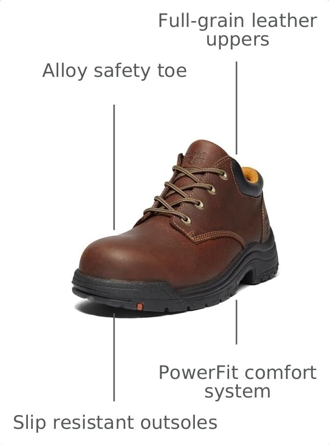 Timberland PRO Men’s Titan Oxford Alloy Safety Toe Industrial Shoes(Haystack Brown)