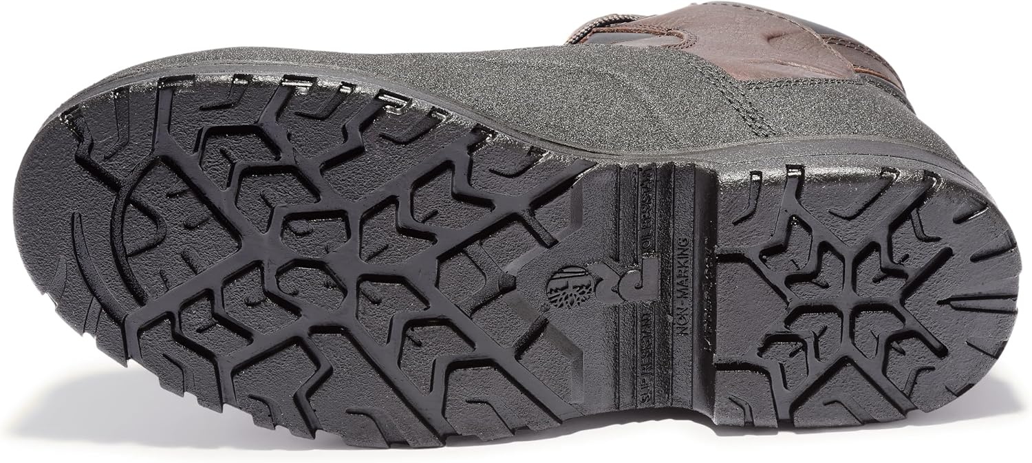 Timberland PRO mens Powerwelt 6″ Steel Safety Toe Waterproof Industrial Work Boot(Rancher Brown)