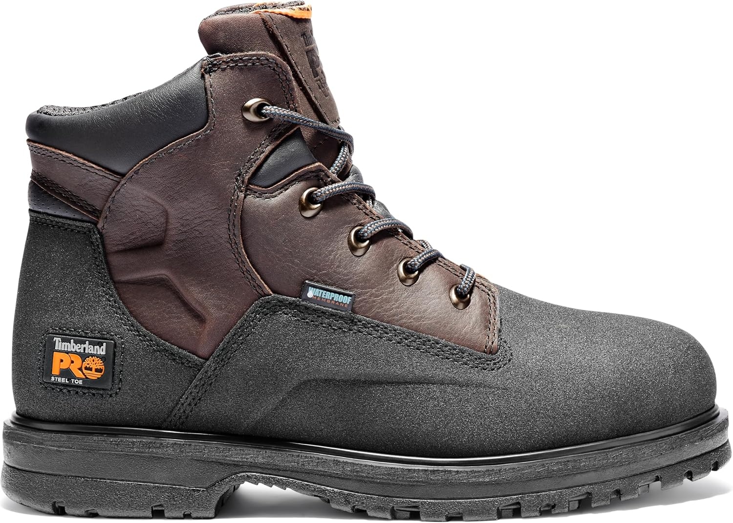 Timberland PRO mens Powerwelt 6″ Steel Safety Toe Waterproof Industrial Work Boot(Rancher Brown)