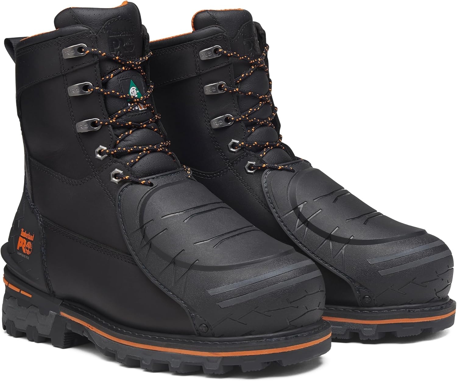 Timberland PRO Boondock 8 Inch Composite Safety Toe Puncture Resistant External MetGuard(Black V1)