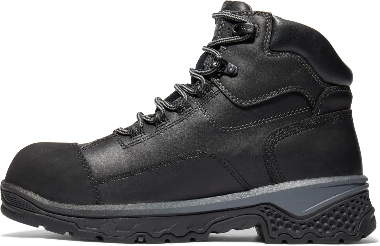 Timberland PRO mens Bosshog 6″ Composite Safety Toe Puncture Resistant Waterproof Industrial Work Boot(Black/Grey-2024 New)