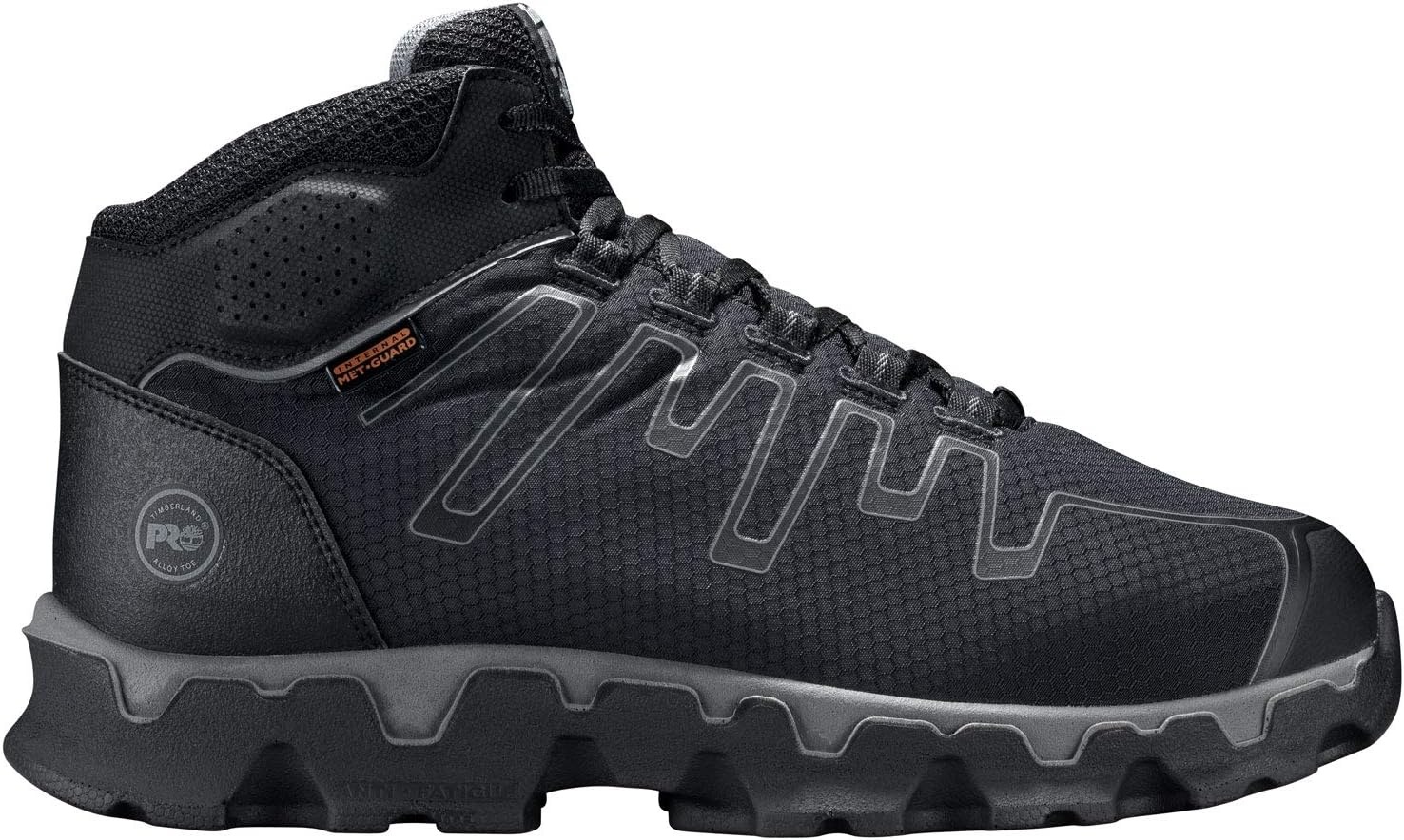 Timberland PRO Men’s Powertrain Alloy Toe Hiker Shoes(Black/Gray V1)