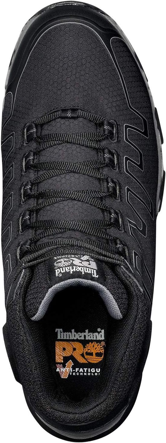 Timberland PRO Men’s Powertrain Alloy Toe Hiker Shoes(Black/Gray V1)