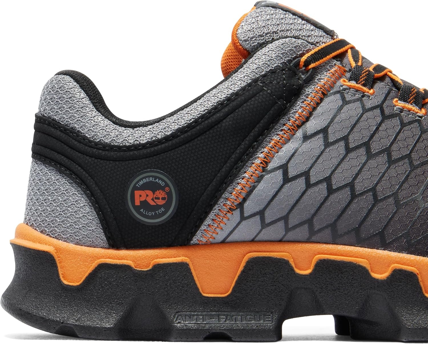 Timberland PRO Men’s Powertrain Sport Alloy-Toe EH Industrial & Construction Shoe(Black/Grey/Orange-2024 New)