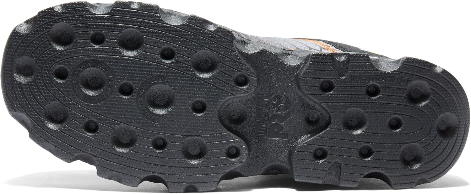 Timberland PRO Men’s Powertrain Sport Alloy-Toe EH Industrial & Construction Shoe(Black/Grey/Orange-2024 New)