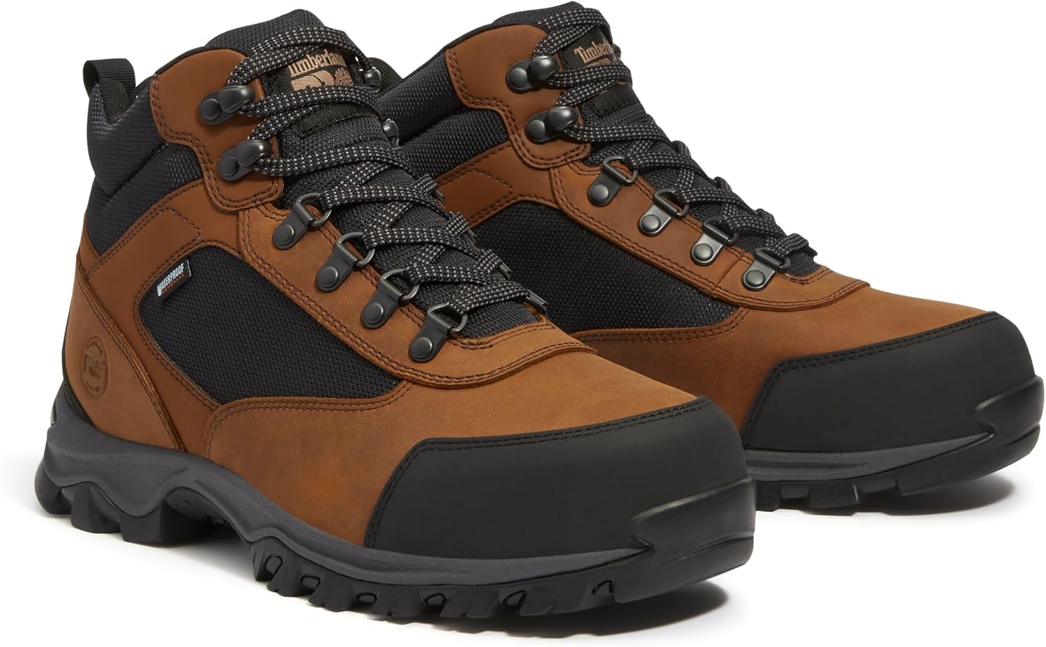 Timberland PRO Men’s Keele Ridge Steel Safety Toe Waterproof Industrial Hiker Work Boot(Brown/Black V1)