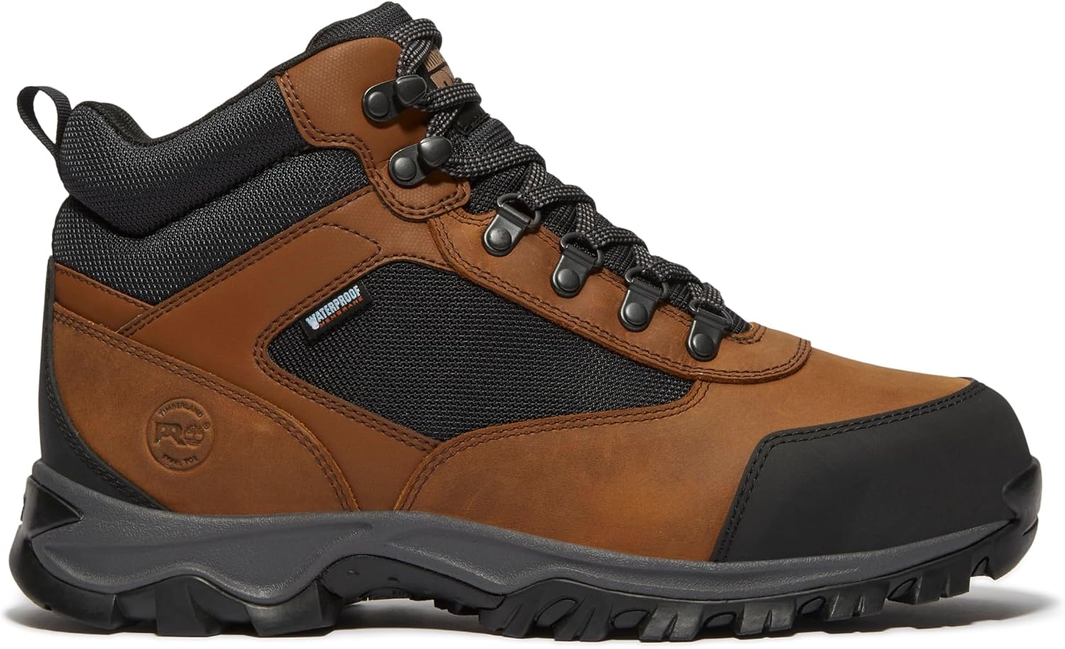 Timberland PRO Men’s Keele Ridge Steel Safety Toe Waterproof Industrial Hiker Work Boot(Brown/Black V1)