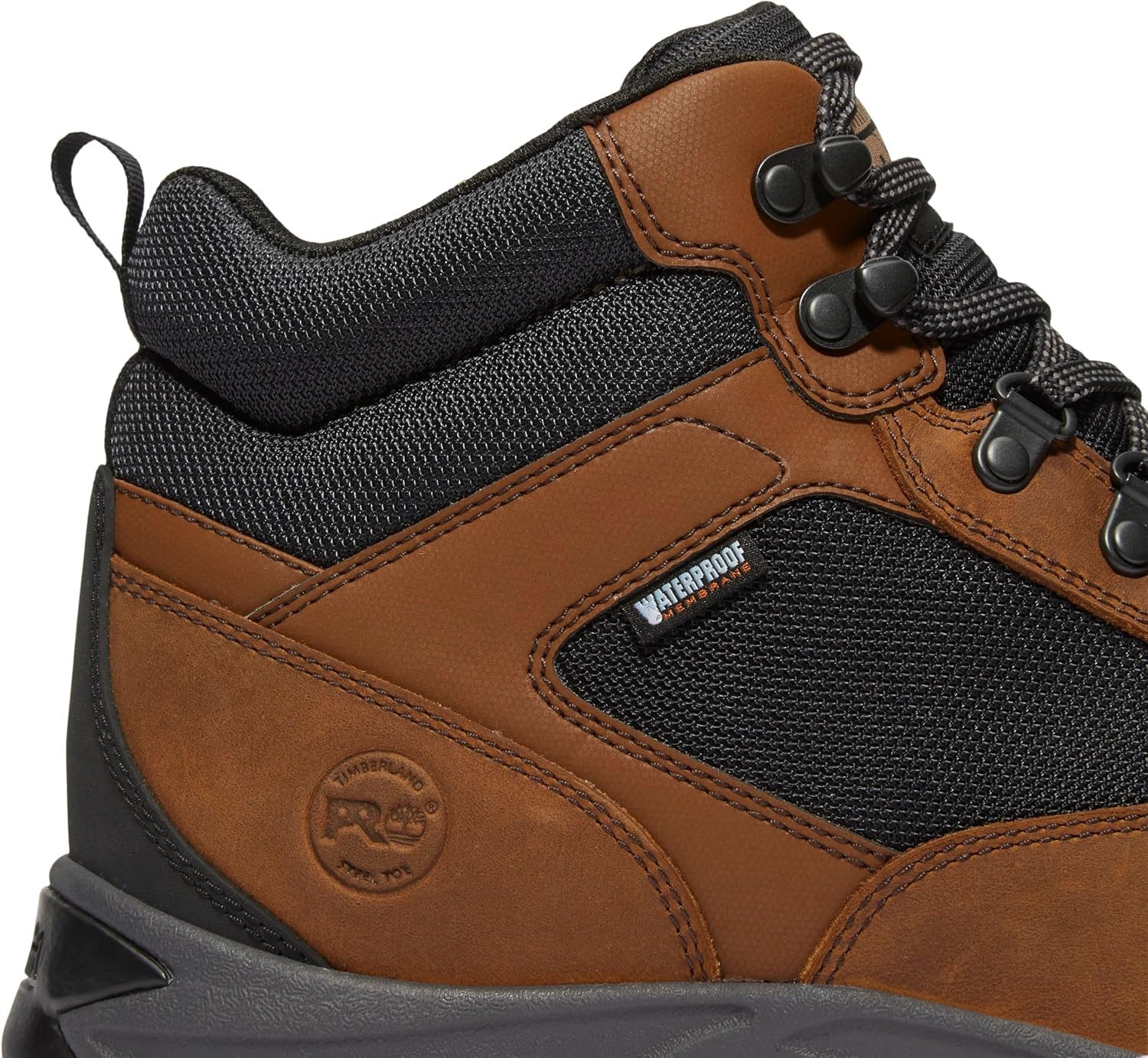 Timberland PRO Men’s Keele Ridge Steel Safety Toe Waterproof Industrial Hiker Work Boot(Brown/Black V1)
