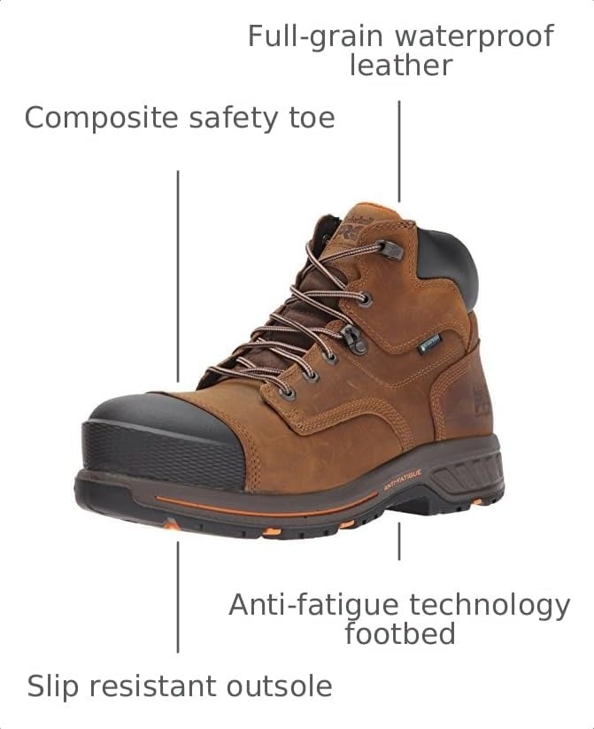 Timberland PRO mens Helix Hd 6″ Composite Safety Toe WaterproofIndustrial & Construction Shoe(Earth Bandit V1)