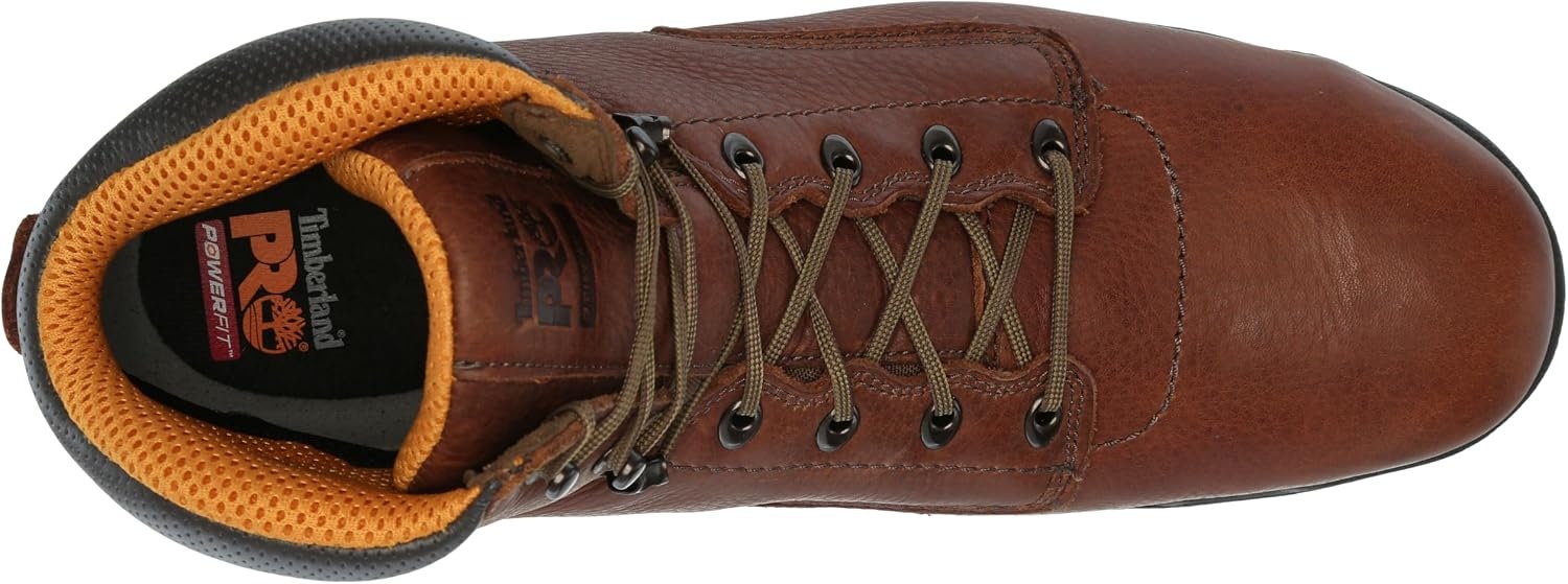 Timberland PRO Mens Titan 6 Inch Alloy Safety Toe Industrial Work Boot(Coffee Brown-2024 New)
