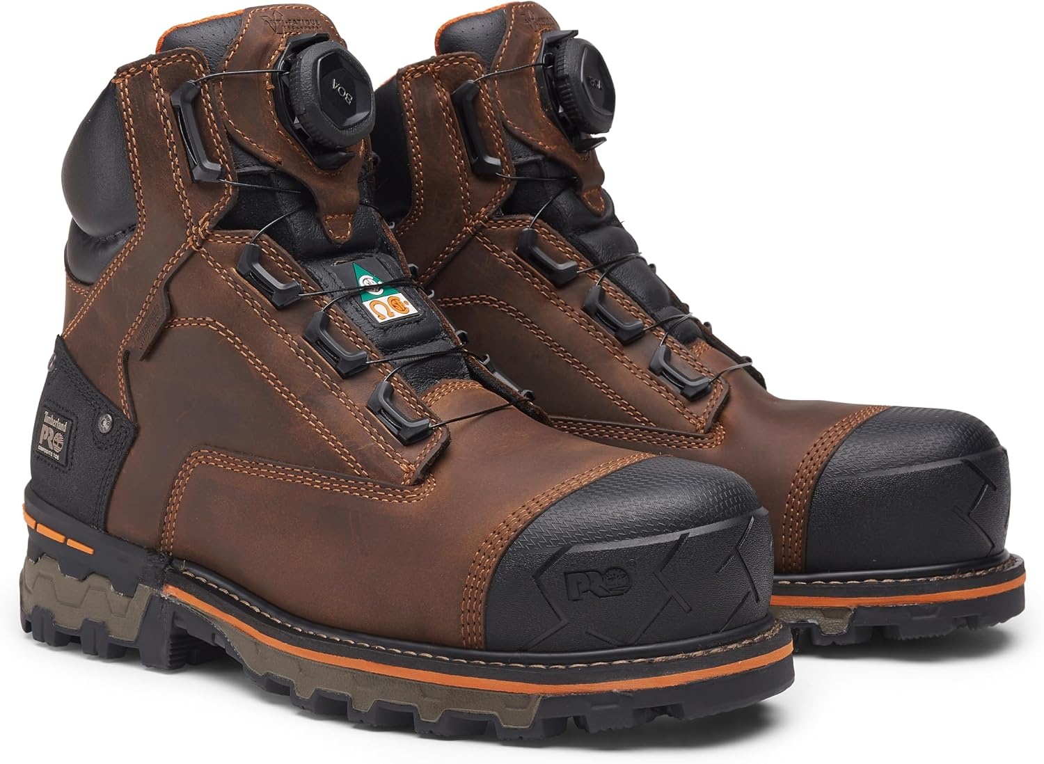 Timberland PRO Mens Medium Brown BOA Boondock Comp Toe WP PR SR Boot(Mocha Brown)