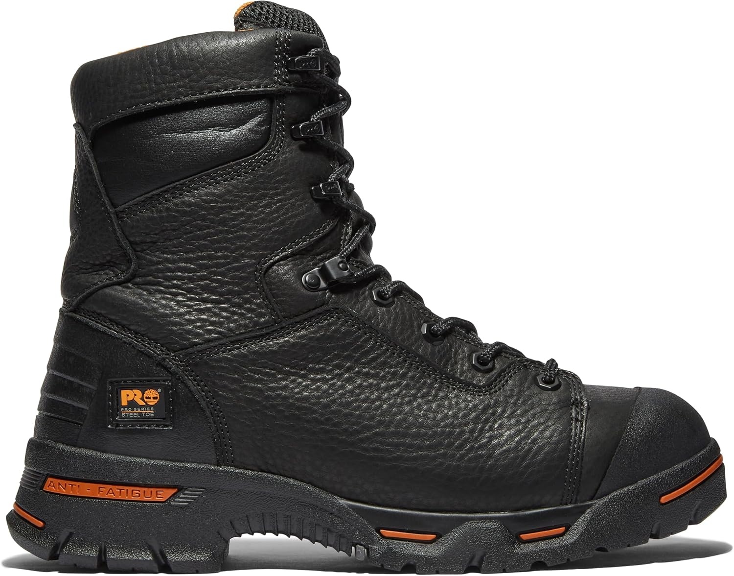Timberland PRO Men’s Endurance 8 Inch Steel Safety Toe Waterproof Work Boots(Black)