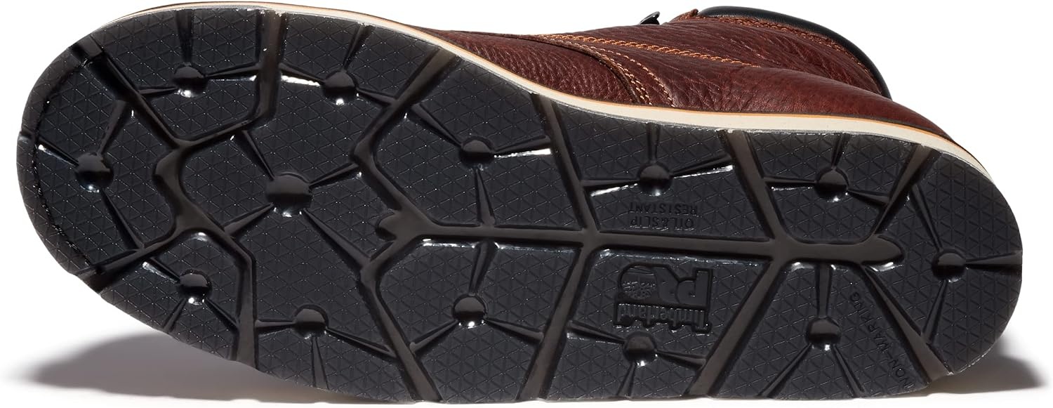 Timberland PRO mens Gridworks Wedge 6 Inch Moc Soft Toe Waterproof Industrial Work Boot(Tempest Rancher Brown-2024 New)
