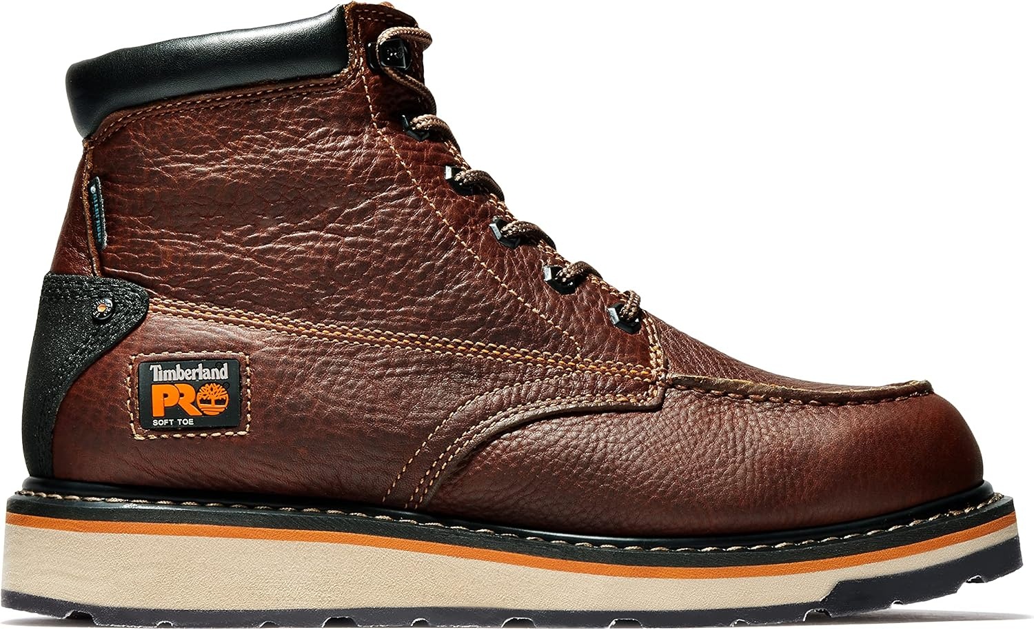 Timberland PRO mens Gridworks Wedge 6 Inch Moc Soft Toe Waterproof Industrial Work Boot(Tempest Rancher Brown-2024 New)