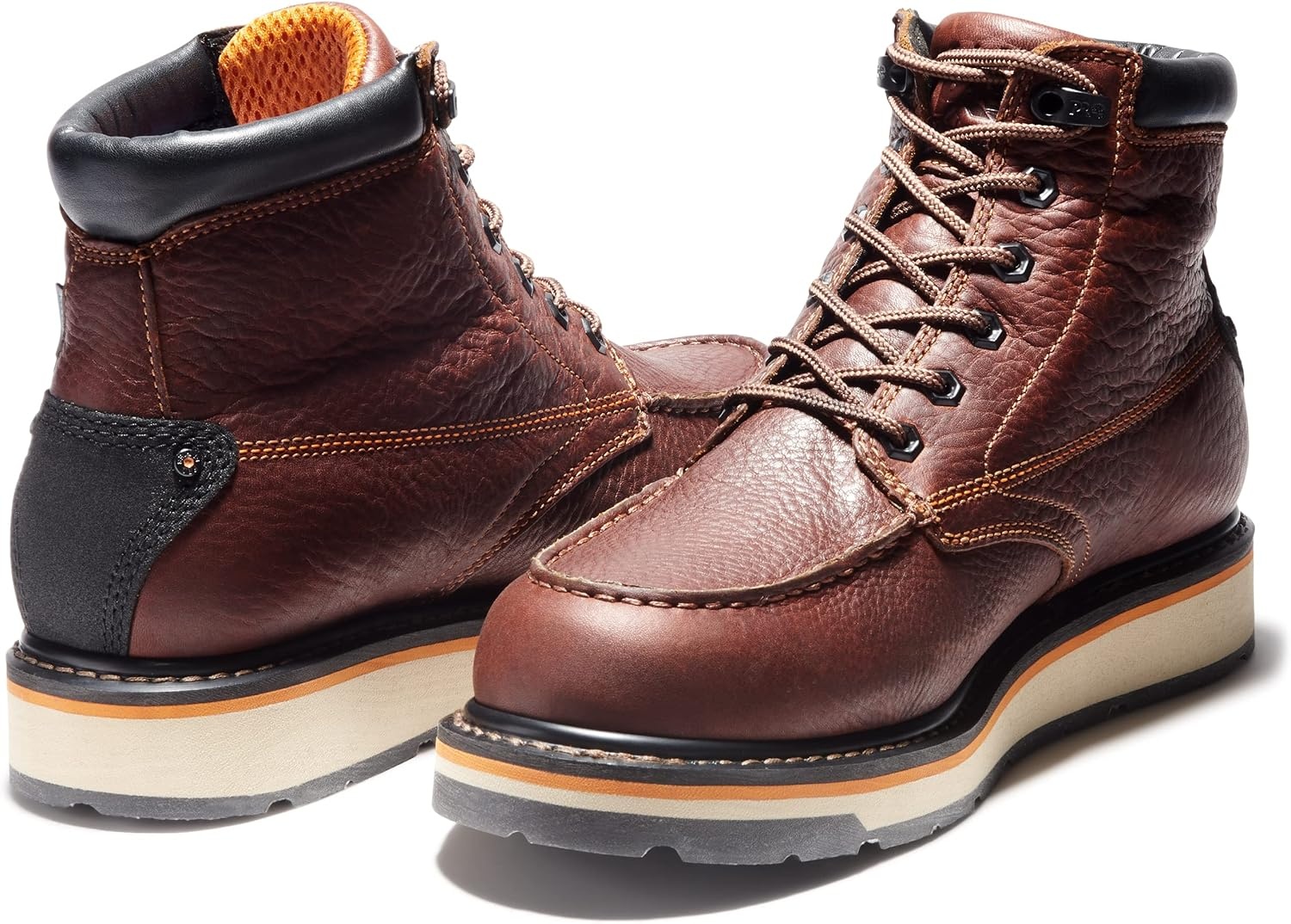 Timberland PRO mens Gridworks Wedge 6 Inch Moc Soft Toe Waterproof Industrial Work Boot(Tempest Rancher Brown-2024 New)