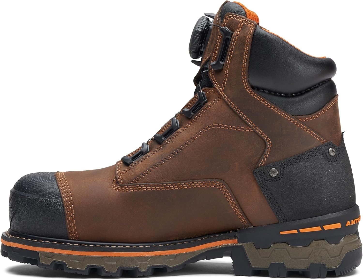 Timberland PRO Men’s Boondock BOA 6 Inch Composite Safety Toe Waterproof Puncture Resistant Industrial Work Boot, Mocha Brown, 11.5M