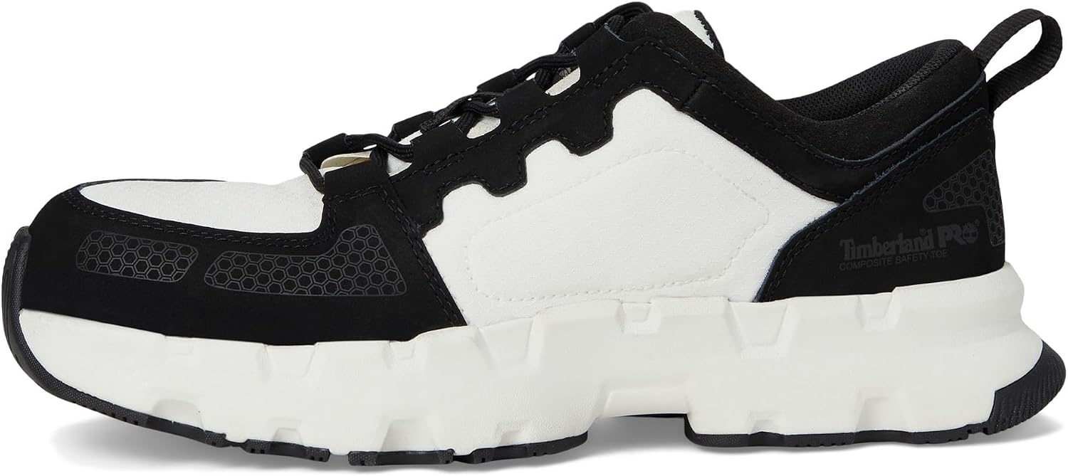 Timberland PRO Men’s Powertrain EV Composite Safety Toe Work Shoes(Black/White)