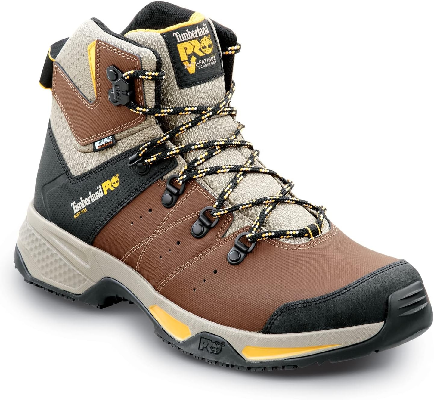 Timberland PRO Men’s Switchback MaxTRAX Waterproof Hiking Boots(Brown)