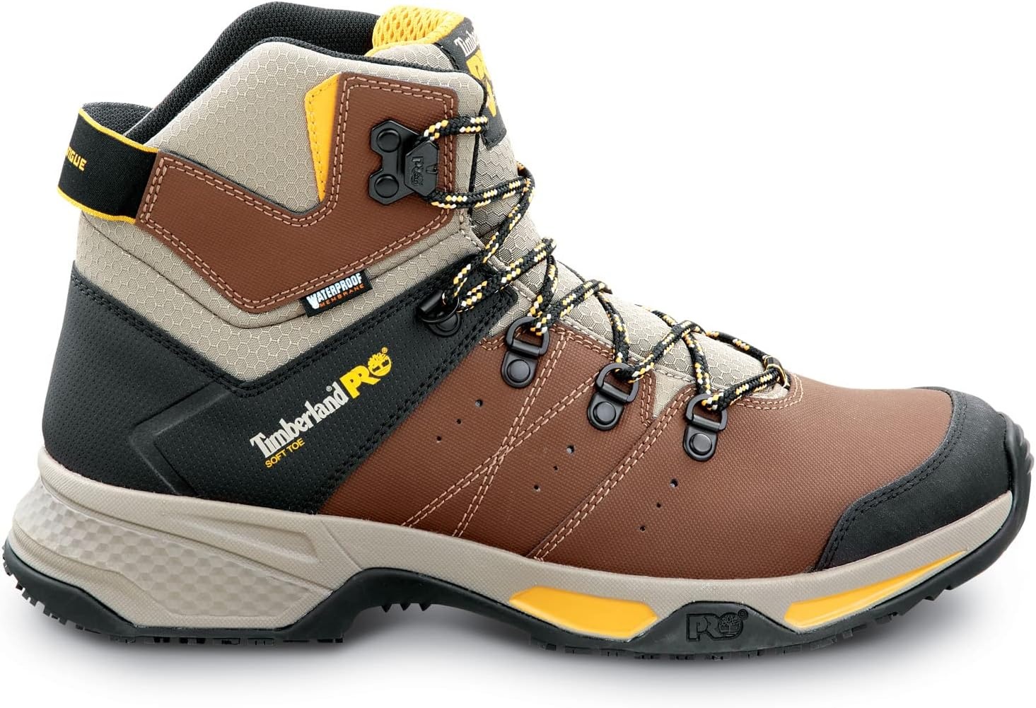 Timberland PRO Men’s Switchback MaxTRAX Waterproof Hiking Boots(Brown)