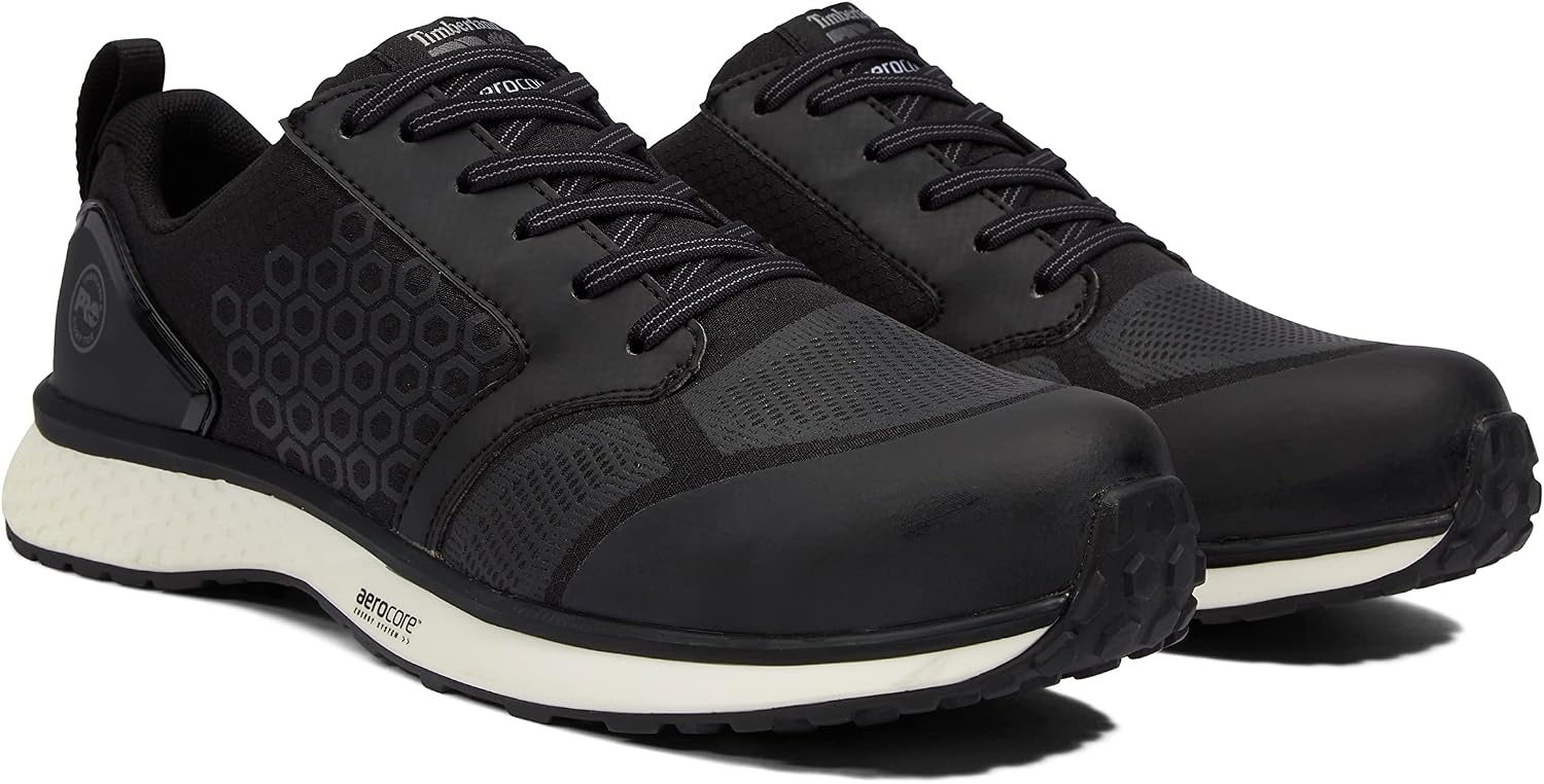 Timberland PRO Men’s Reaxion Athletic Composite Toe Work Shoe(Black/White)
