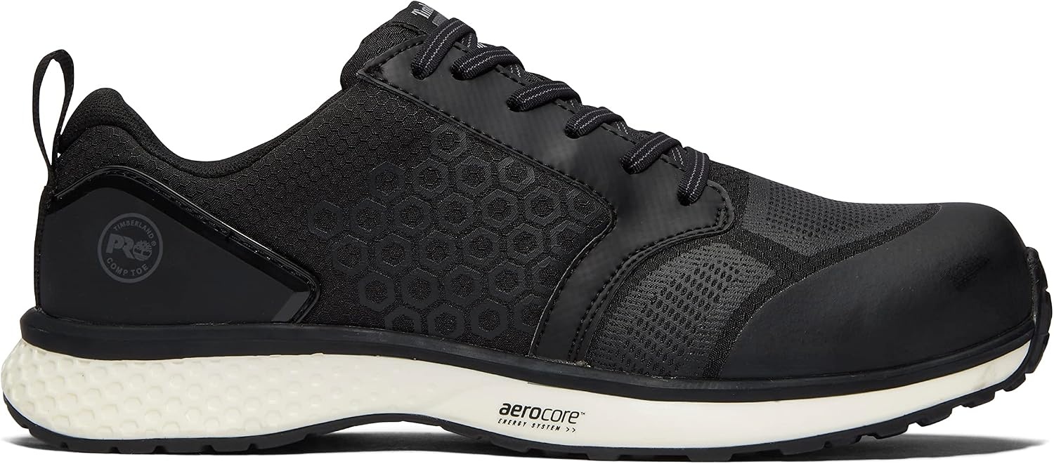 Timberland PRO Men’s Reaxion Athletic Composite Toe Work Shoe(Black/White)