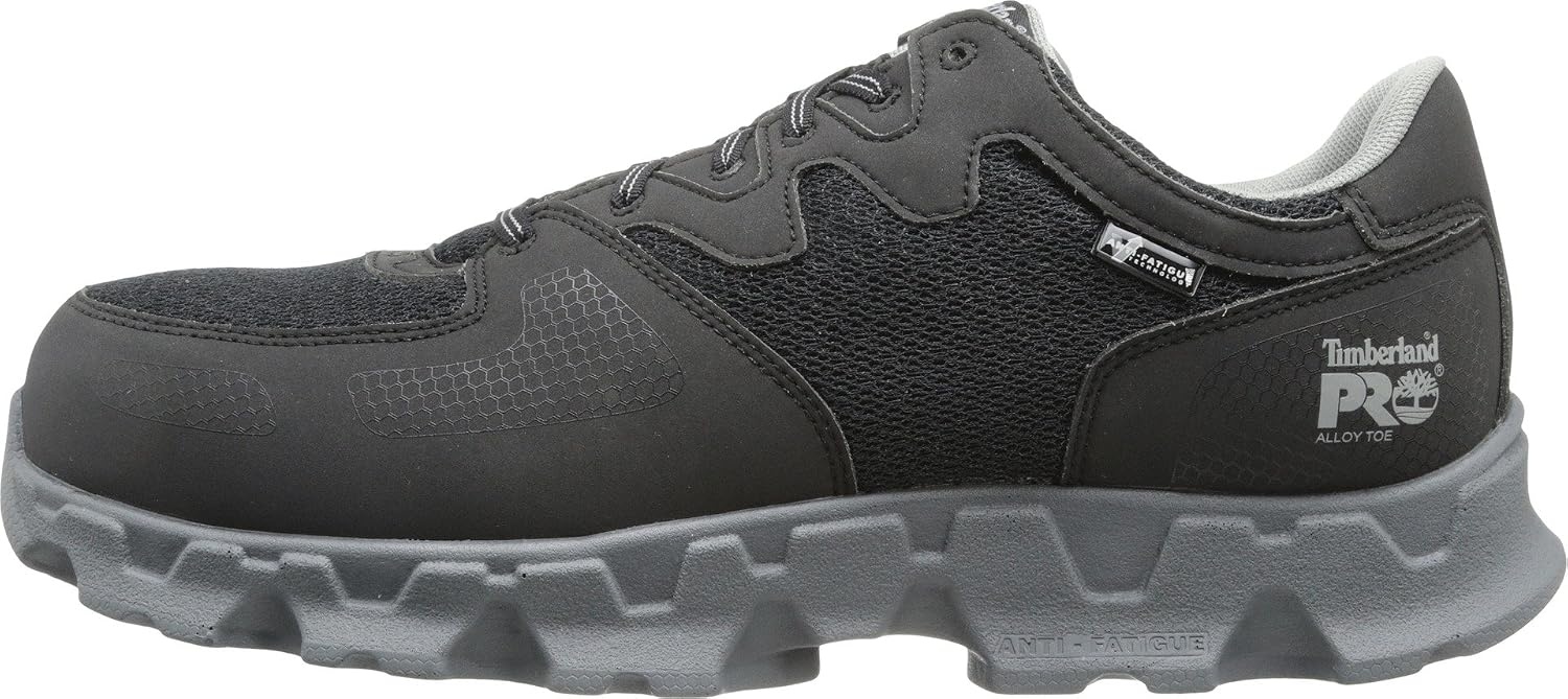 Timberland PRO Men’s Powertrain Alloy Toe ESD Industrial Shoe(Black/Grey)