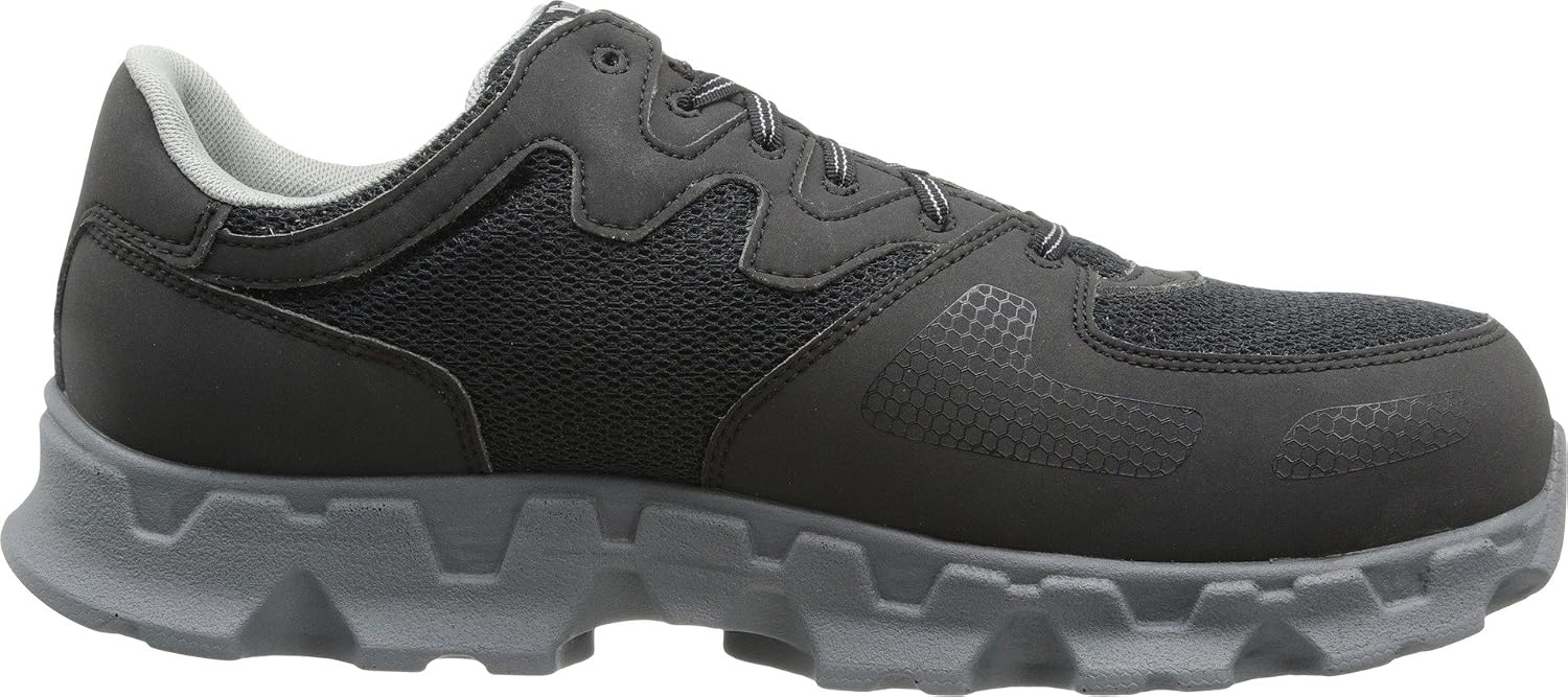 Timberland PRO Men’s Powertrain Alloy Toe ESD Industrial Shoe(Black/Grey)