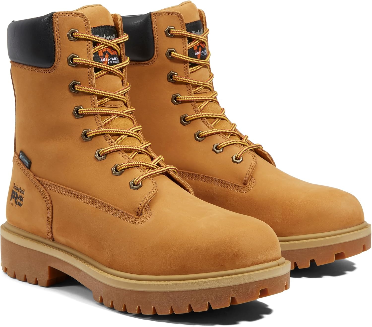 Timberland PRO mens Direct Attach 8 Inch Steel Safety Toe Insulated Waterproof Industrial Work Boot(Wheat-2024 New)