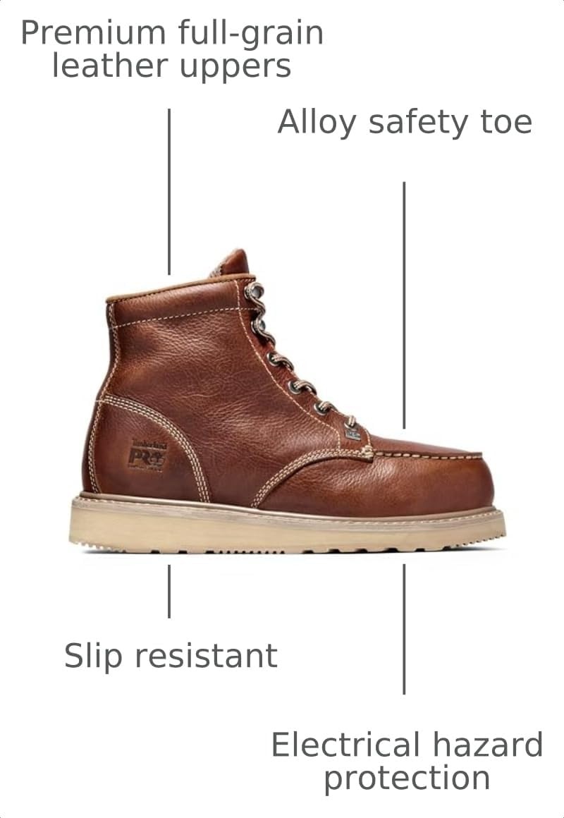 Timberland PRO Men’s Barstow Wedge Alloy ST Work Boot(Brown)