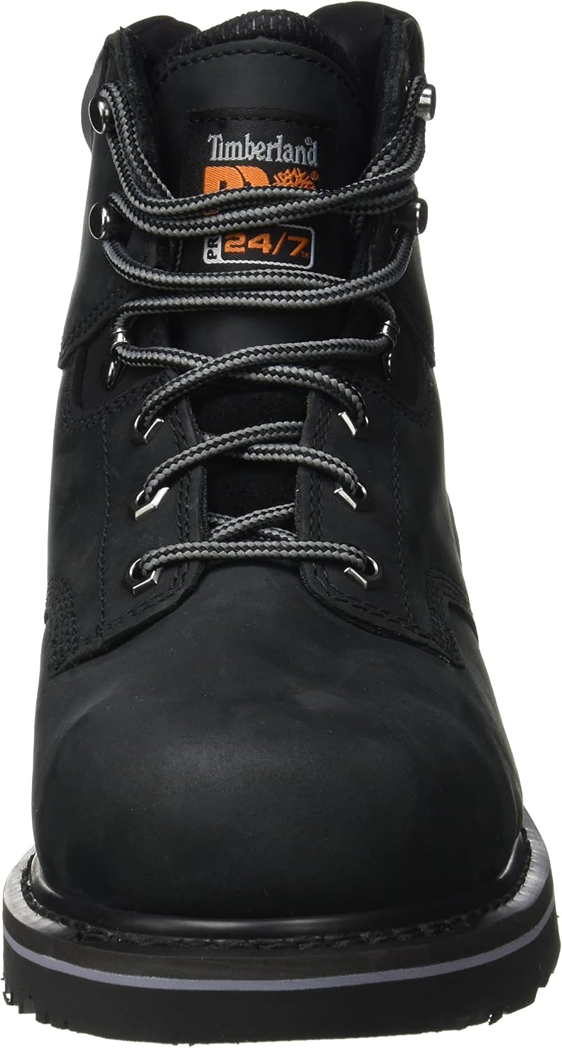 Timberland PRO Men’s Pit Boss 6 Inch Steel Safety Toe Industrial Work Boot(Black)