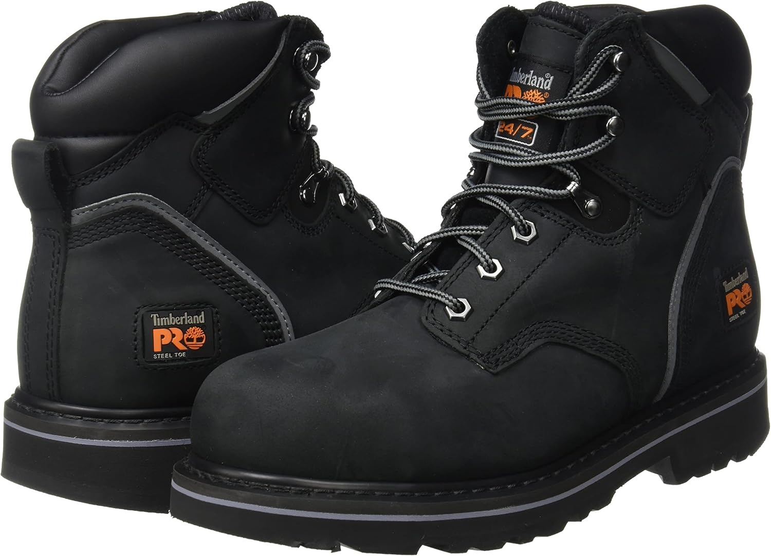 Timberland PRO Men’s Pit Boss 6 Inch Steel Safety Toe Industrial Work Boot(Black)