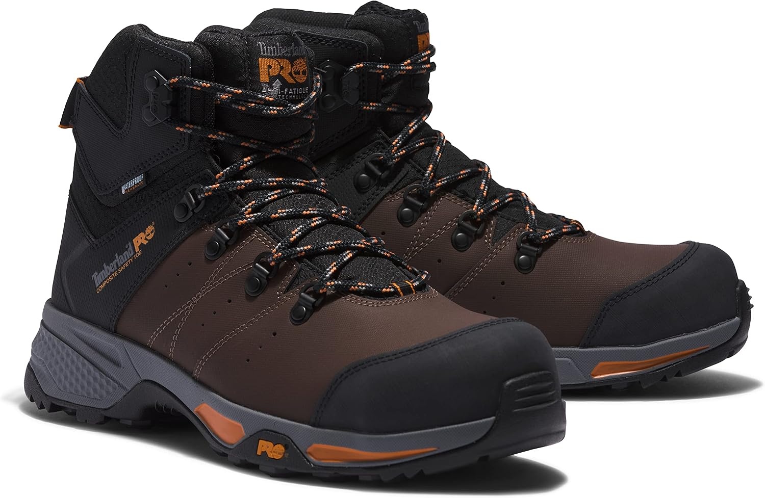 Timberland PRO Switchback 6″ Composite Safety Toe Puncture Resistant Waterproof(Brown/Orange)