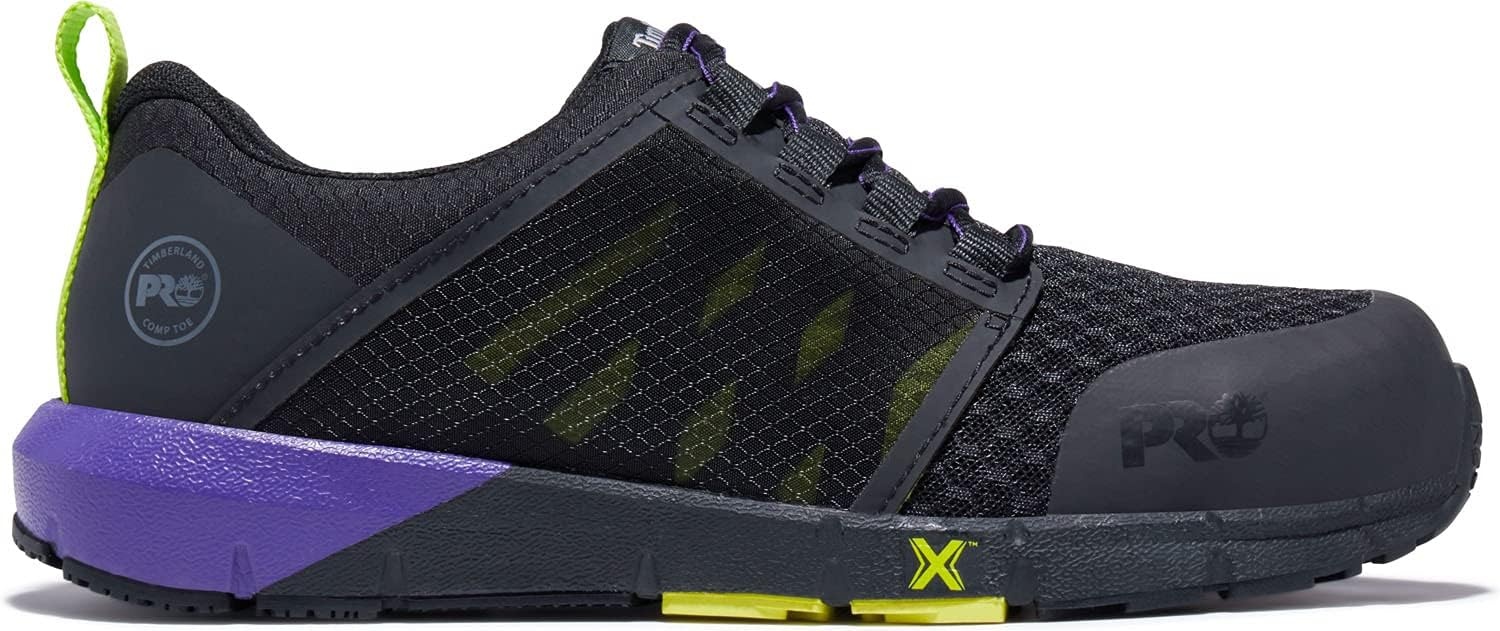 Timberland PRO Womens Radius Composite Toe SRO Athletic(Black/Hi-viz/Purple)
