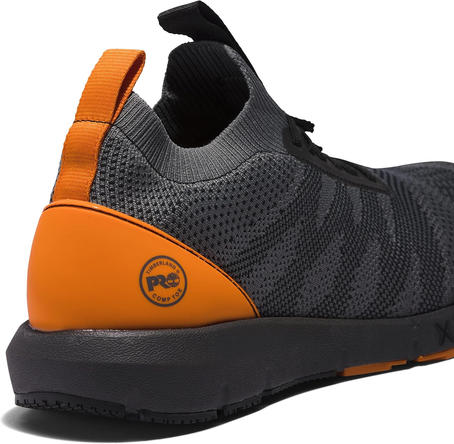 Timberland PRO Mens CSA Radius Knit Composite Safety Toe Puncture Resistant Industrial Athletic Work Shoe(Grey/Orange V1)