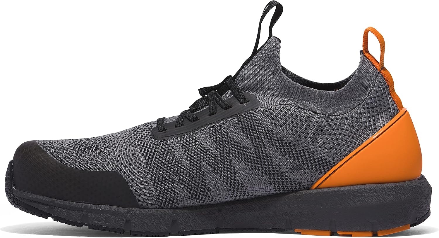 Timberland PRO Mens CSA Radius Knit Composite Safety Toe Puncture Resistant Industrial Athletic Work Shoe(Grey/Orange V1)