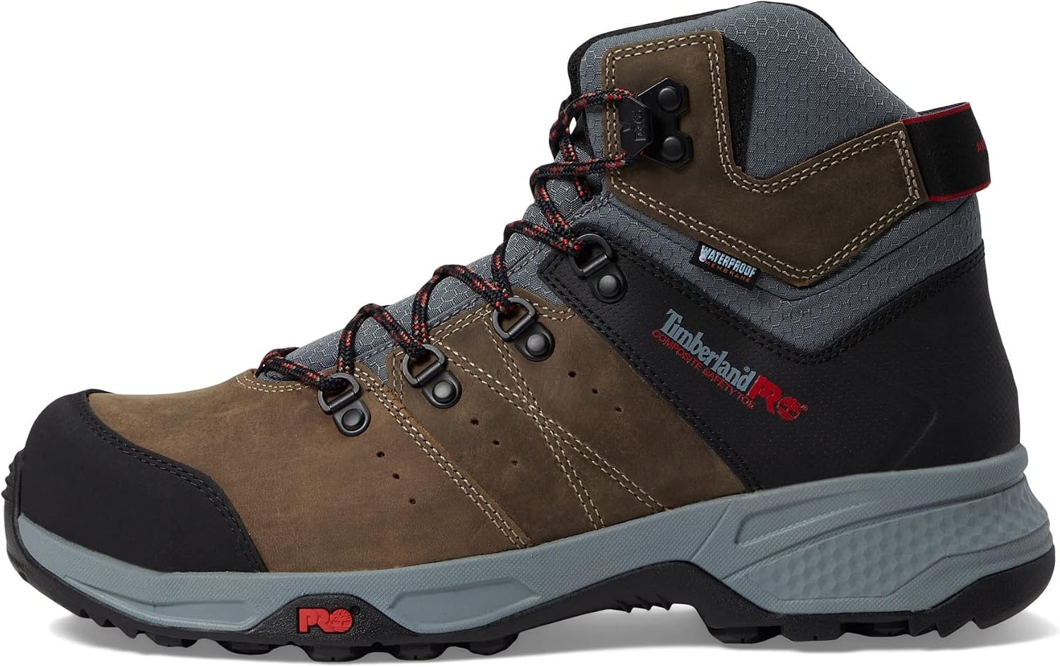 Timberland PRO Switchback 6″ Composite Safety Toe Waterproof(Turkish Coffee/Red V1)