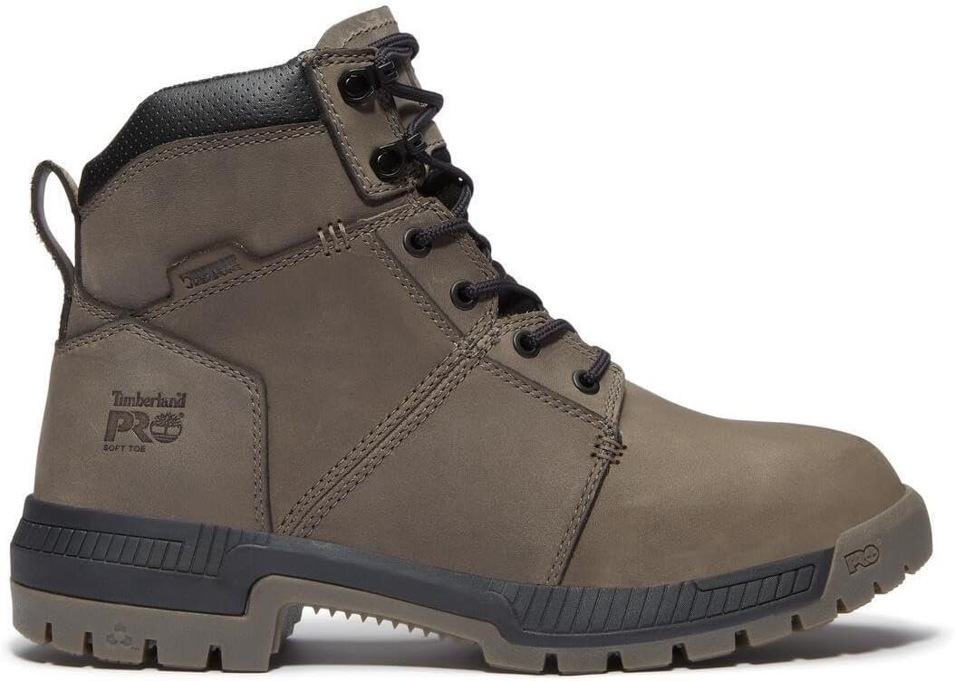 Timberland PRO Men’s Montauk 6 Inch Soft-toe Waterproof Industrial Work Boot(Medium Grey V1)