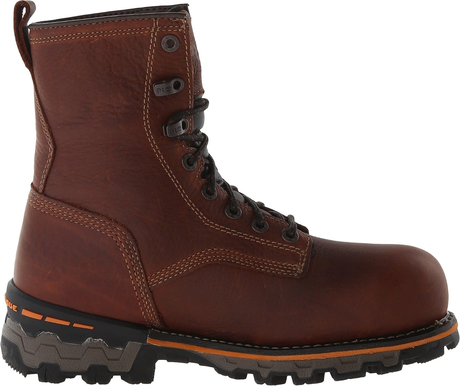 Timberland PRO Men’s Boondock 8 Inch Composite Safety Toe Waterproof Industrial Work Boot(Brown V1)