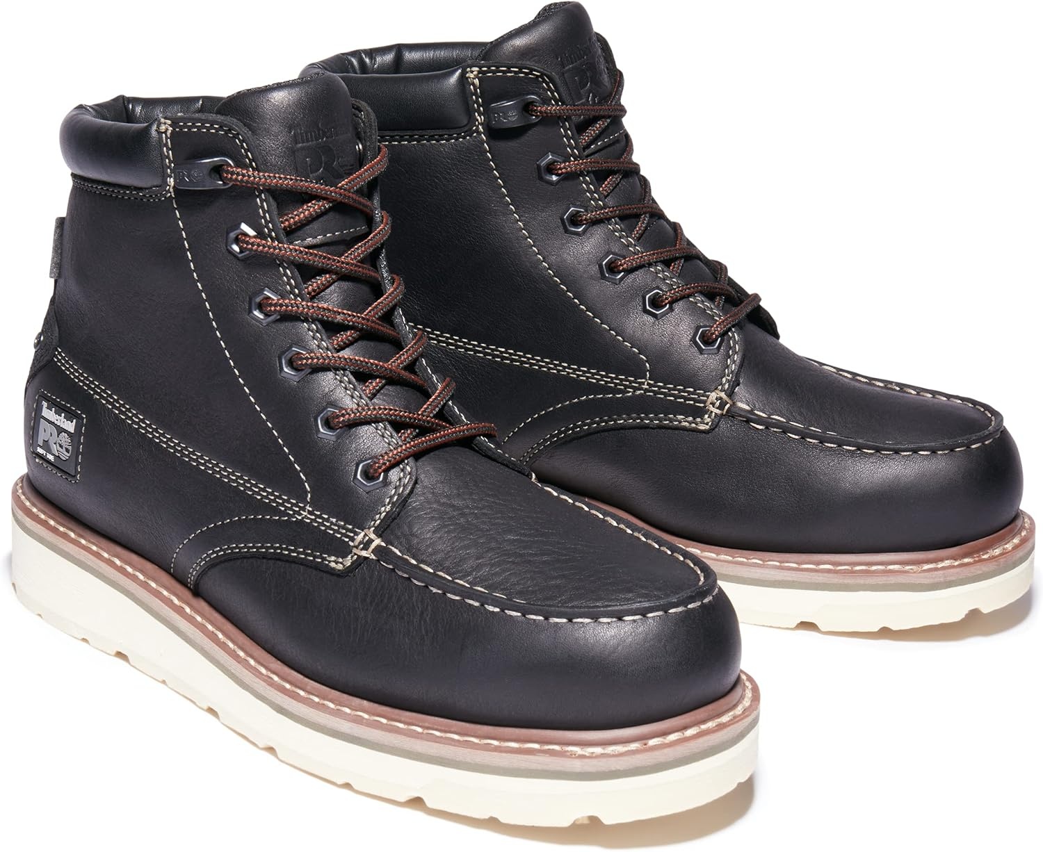 Timberland PRO mens Gridworks Wedge 6 Inch Moc Soft Toe Waterproof Industrial Work Boot(Black)