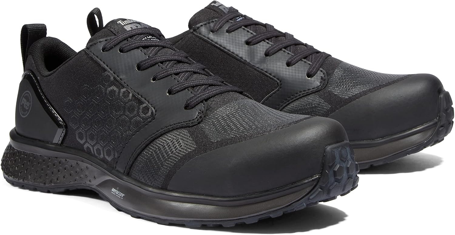 Timberland PRO Men’s Reaxion Athletic Composite Toe Work Shoe(Black/Grey V1)