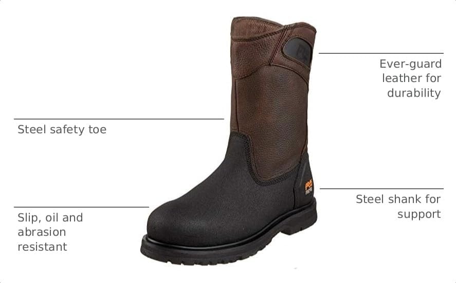 Timberland PRO Powerwelt Pull-On Steel Safety Toe(Medium Brown-original)