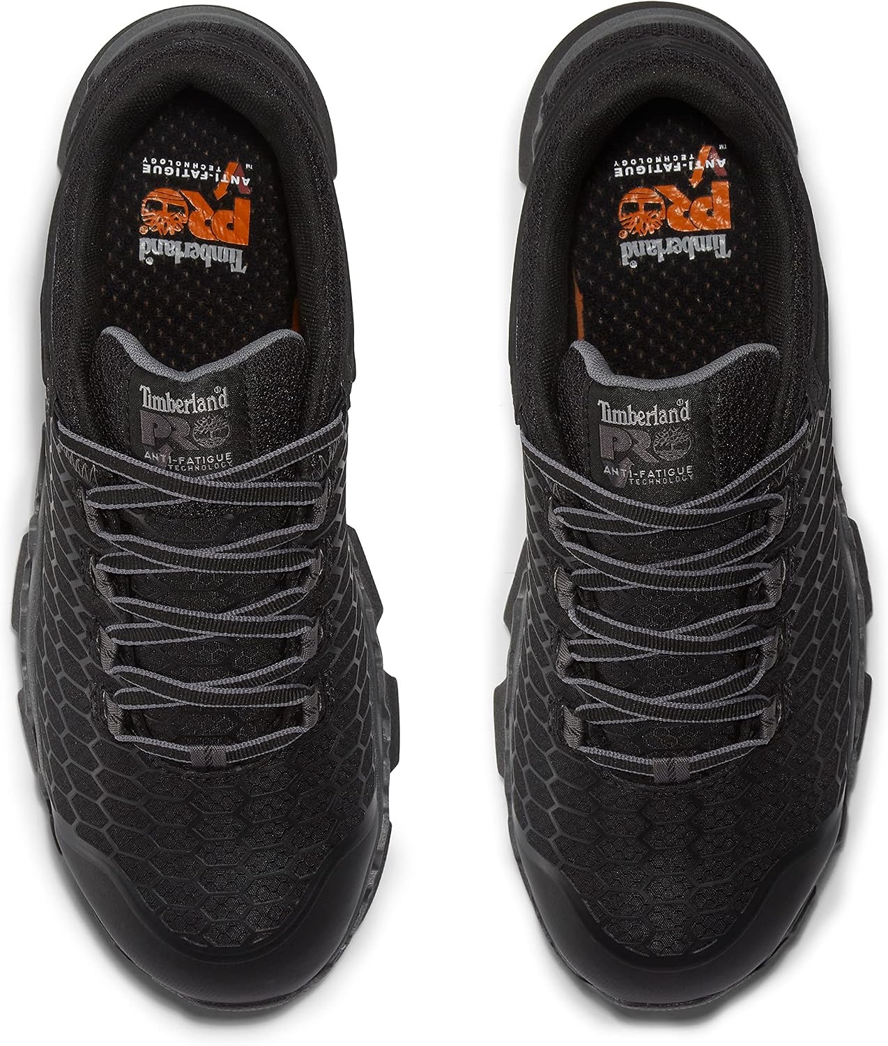 Timberland PRO Men’s Powertrain Sport Alloy Safety Toe Industrial Athletic Work Shoe, Black/Orange-2024 New, 10.5(Black/Grey-2024 New)