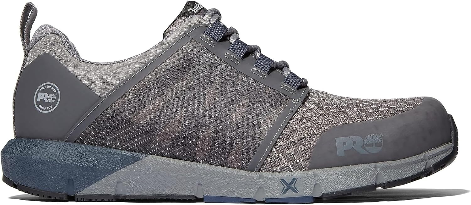 Timberland PRO Men’s Powertrain Sport Alloy-Toe EH Industrial & Construction Shoe(Grey/Navy)